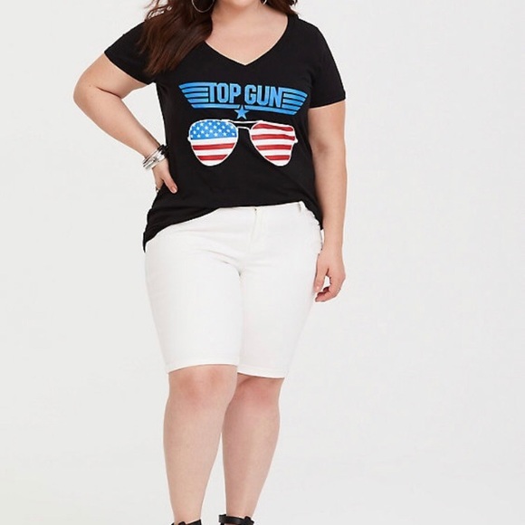 torrid Tops - 🆕 Torrid Top Gun Black V neck T shirt